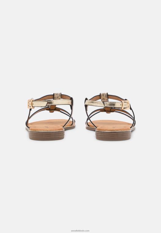 Anna Field kvinner sandaler gull P266L1377