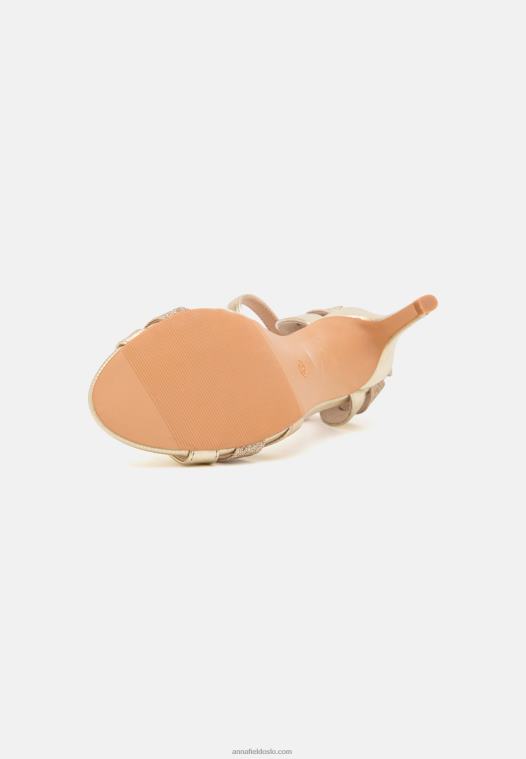 Anna Field kvinner sandaler gull P266L1441