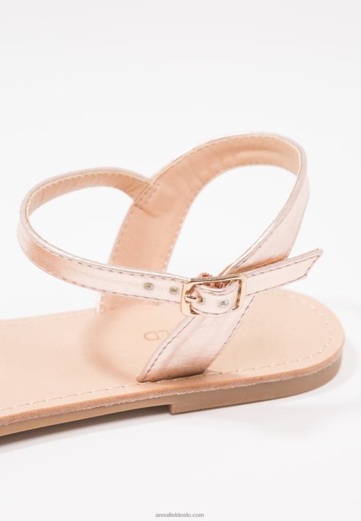 Anna Field kvinner sandaler i rosa gull P266L1257