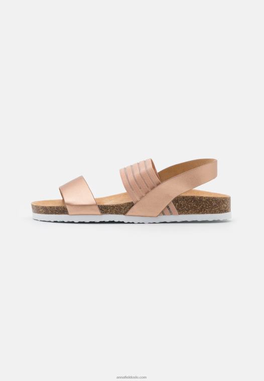 Anna Field kvinner sandaler i rosa gull P266L1411