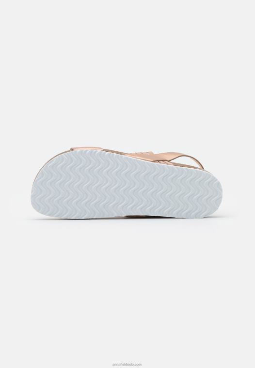 Anna Field kvinner sandaler i rosa gull P266L1411