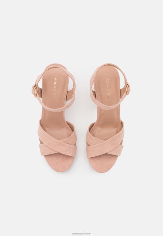 Anna Field kvinner sandaler lys rosa P266L1249