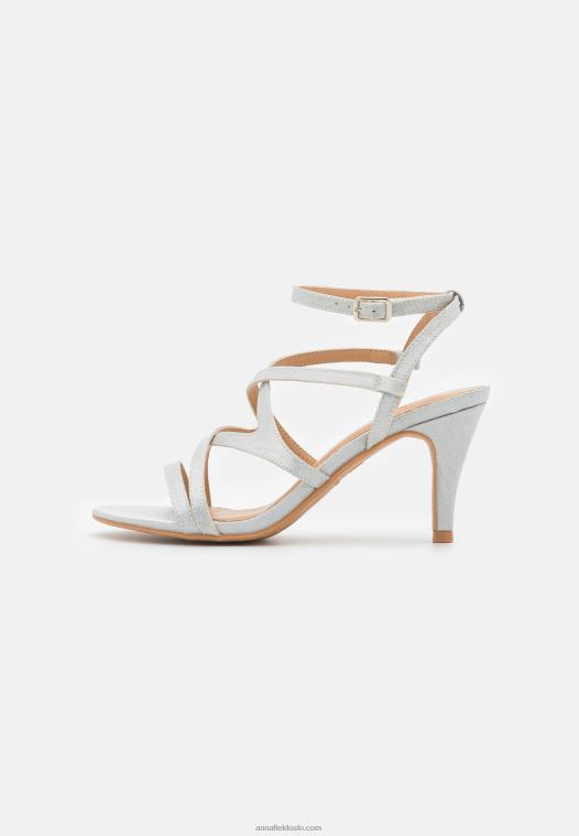Anna Field kvinner sandaler sølv P266L1343