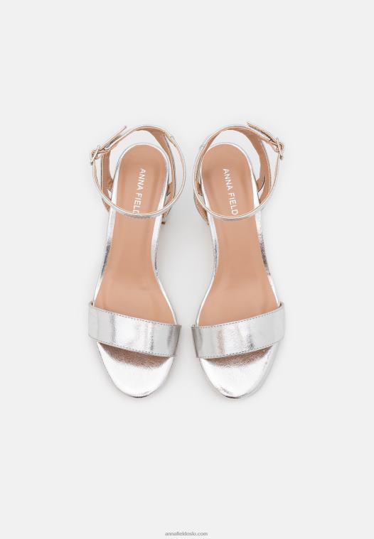 Anna Field kvinner sandaler sølv P266L1364