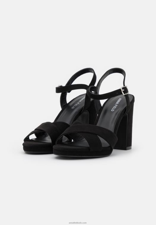 Anna Field kvinner sandaler svart P266L1307