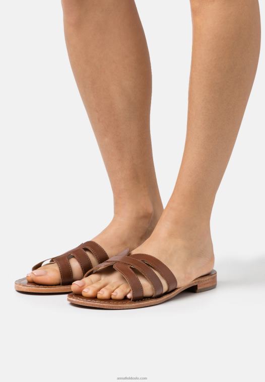 Anna Field kvinner skinn muldyr brun P266L1877