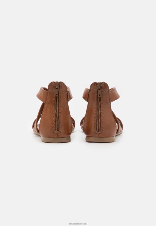 Anna Field kvinner skinnsandaler cognac P266L1316