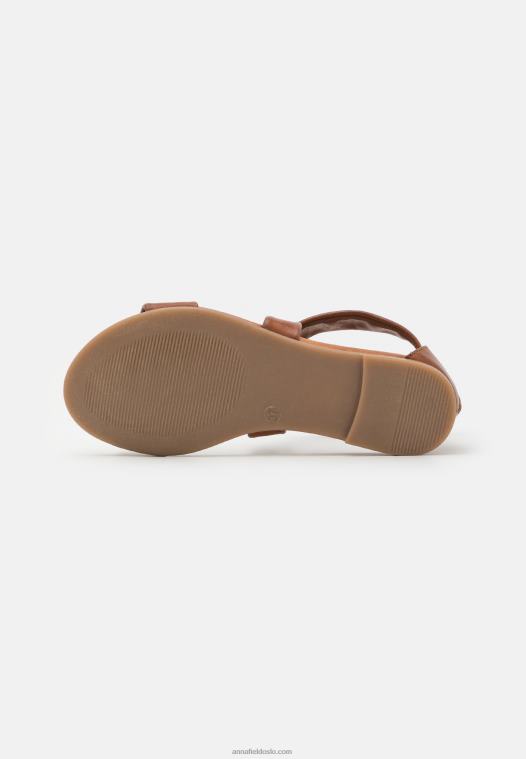 Anna Field kvinner skinnsandaler cognac P266L1316