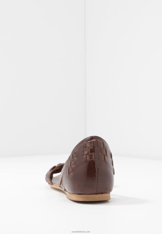 Anna Field kvinner skinnsandaler cognac P266L1389