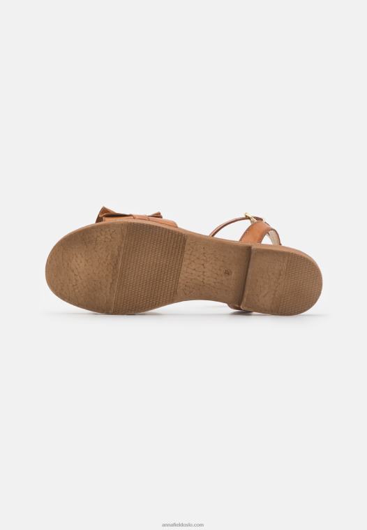 Anna Field kvinner skinnsandaler cognac P266L1440