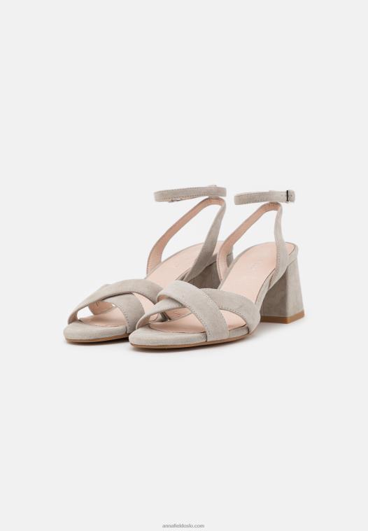Anna Field kvinner skinnsandaler grå P266L1393