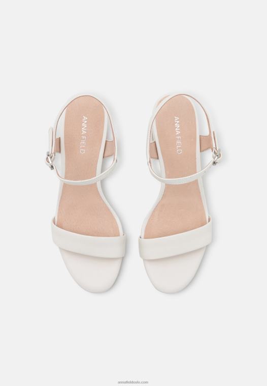 Anna Field kvinner skinnsandaler hvite P266L1413