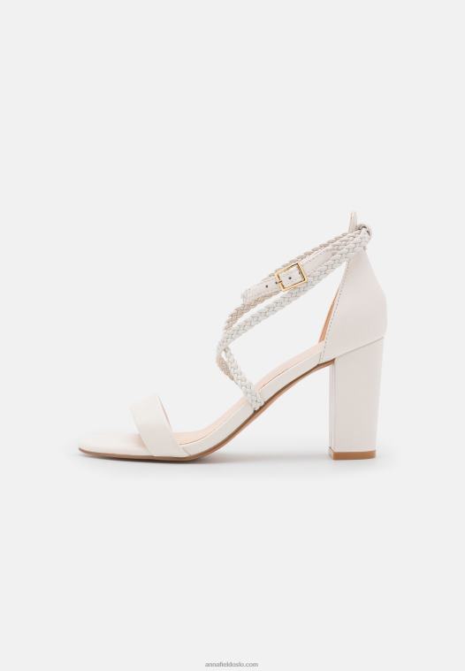 Anna Field kvinner skinnsandaler hvite P266L1428