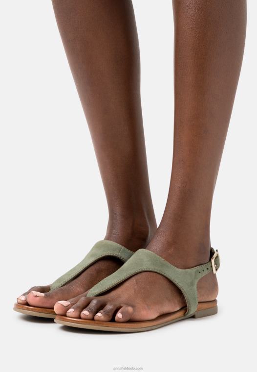 Anna Field kvinner skinnsandaler khaki P266L1399