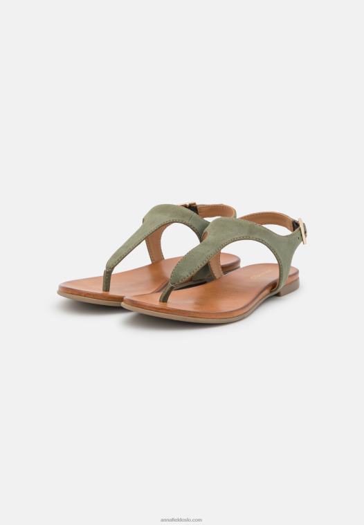 Anna Field kvinner skinnsandaler khaki P266L1399