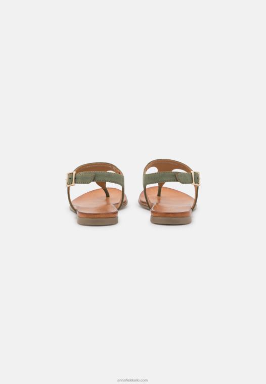 Anna Field kvinner skinnsandaler khaki P266L1399