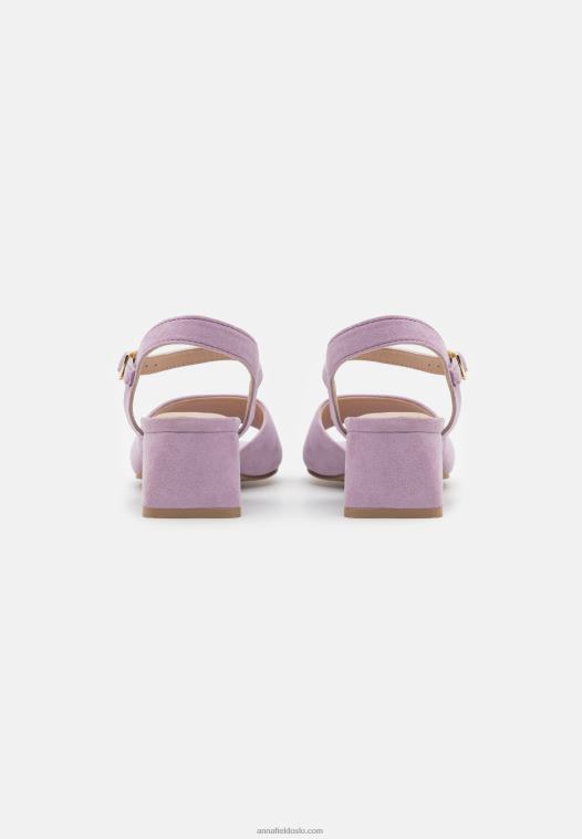 Anna Field kvinner skinnsandaler lilla P266L1329