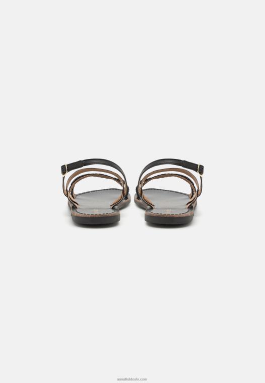 Anna Field kvinner skinnsandaler svarte P266L1379