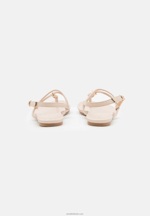Anna Field kvinner t-bar sandaler beige P266L1511