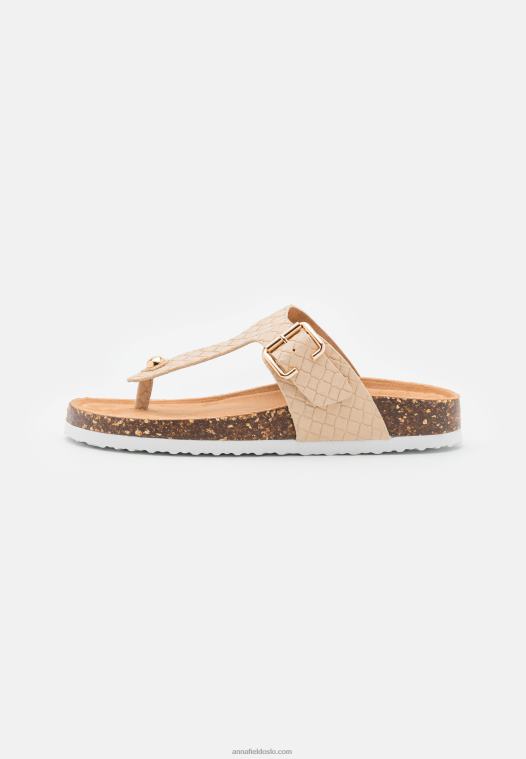 Anna Field kvinner t-bar sandaler beige P266L1539