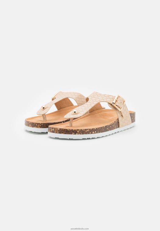 Anna Field kvinner t-bar sandaler beige P266L1539