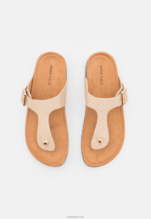 Anna Field kvinner t-bar sandaler beige P266L1539