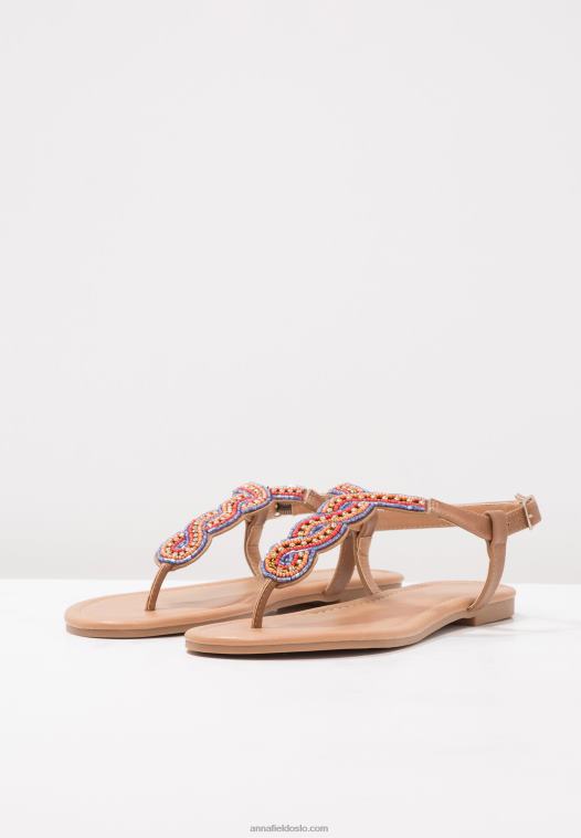 Anna Field kvinner t-bar sandaler brune P266L1519