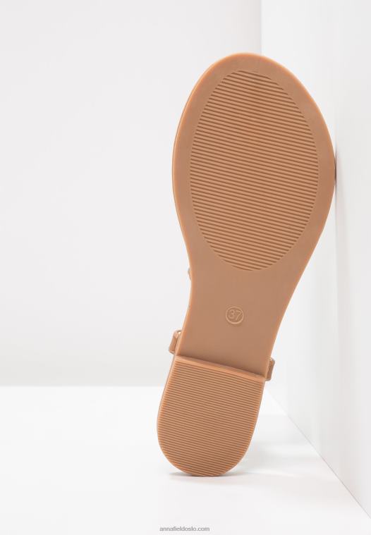 Anna Field kvinner t-bar sandaler brune P266L1519