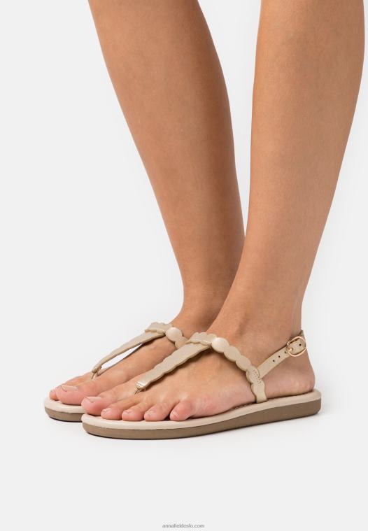 Anna Field kvinner t-bar sandaler gull P266L1518