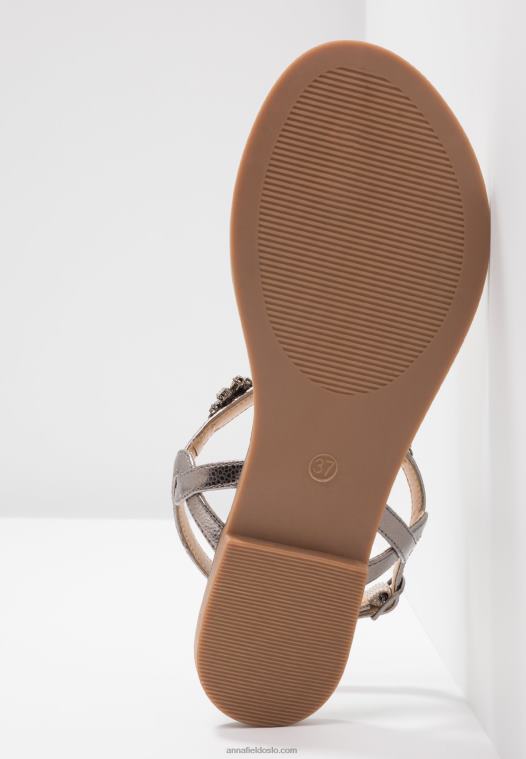 Anna Field kvinner t-bar sandaler gunmetall P266L1515