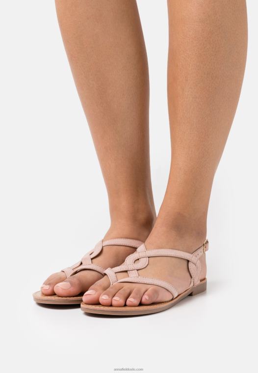 Anna Field kvinner t-bar sandaler lys rosa P266L1535