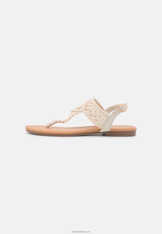 Anna Field kvinner t-bar sandaler off-white P266L1524