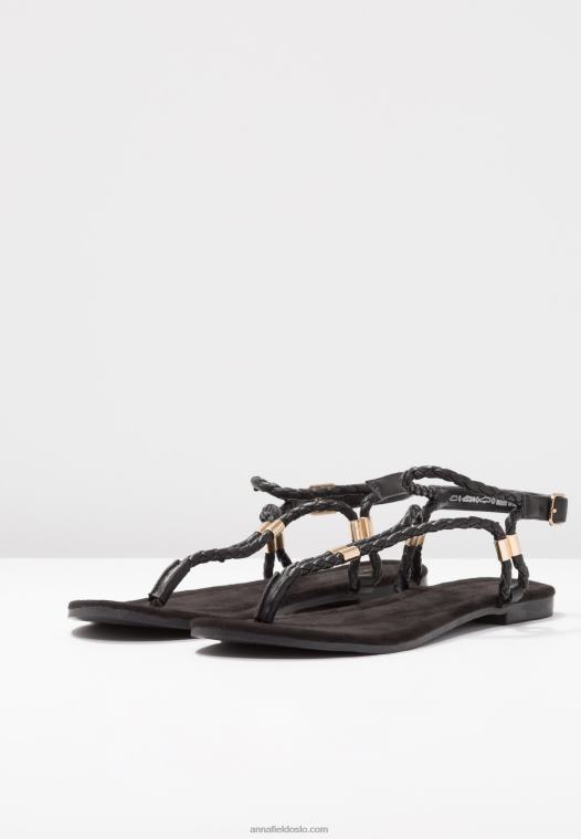 Anna Field kvinner t-bar sandaler svart P266L1500