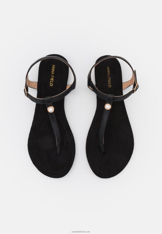 Anna Field kvinner t-bar sandaler svart P266L1510