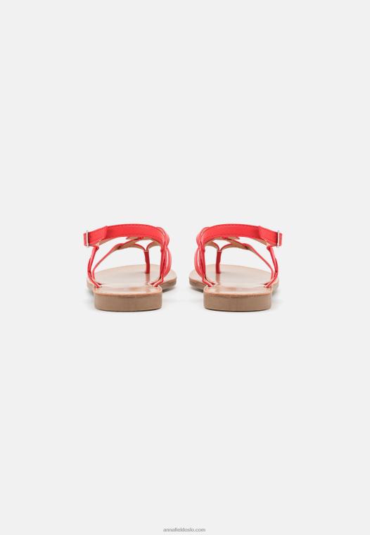 Anna Field kvinner t-stang sandaler rød P266L1525