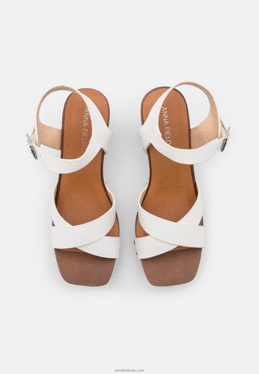 Anna Field kvinner tresko hvit P266L1889