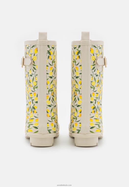 Anna Field kvinner gummistøvler gul/beige P266L2269