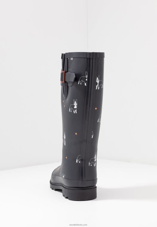 Anna Field kvinner gummistøvler mørkeblå P266L2265