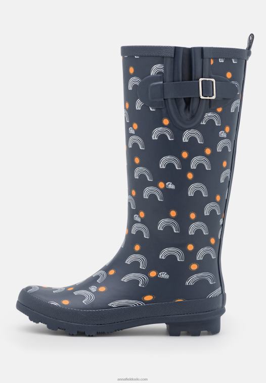 Anna Field kvinner gummistøvler mørkeblå P266L2268