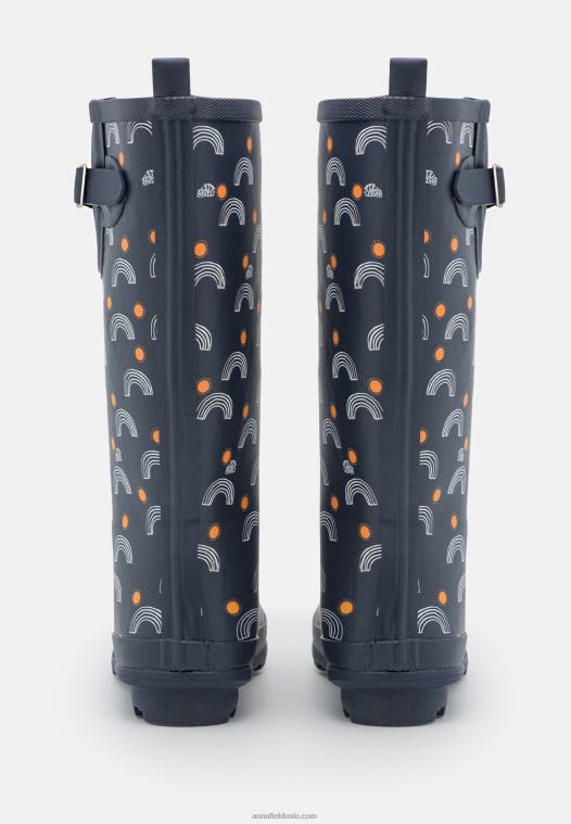 Anna Field kvinner gummistøvler mørkeblå P266L2268