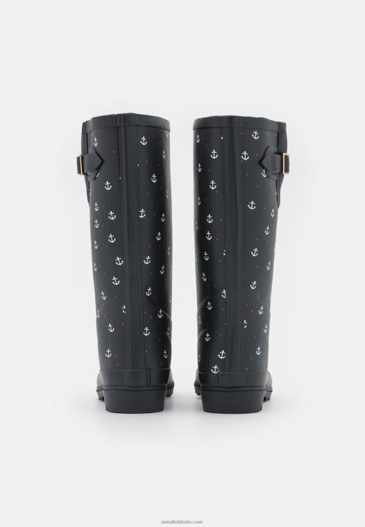 Anna Field kvinner gummistøvler mørkeblå P266L2270