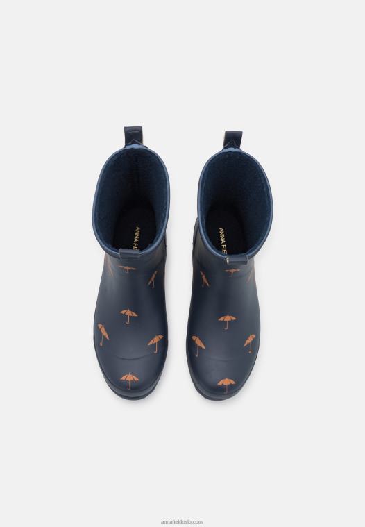 Anna Field kvinner gummistøvler mørkeblå P266L2273