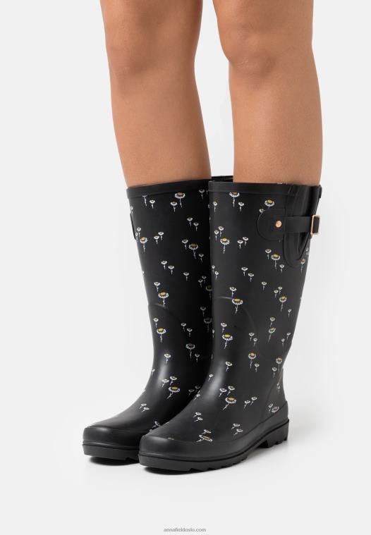 Anna Field kvinner gummistøvler svart P266L2263