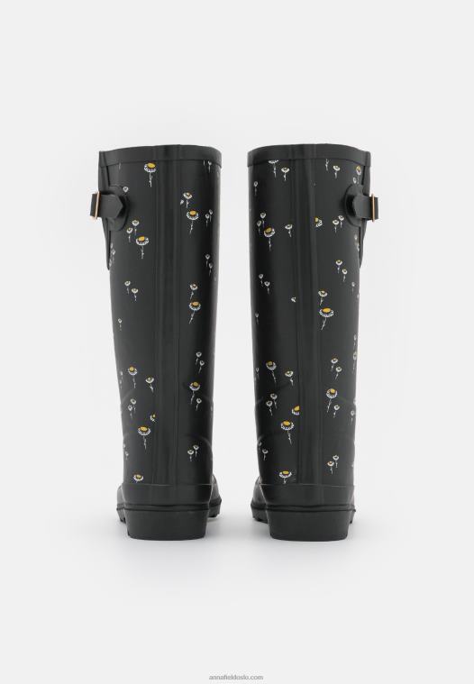 Anna Field kvinner gummistøvler svart P266L2263