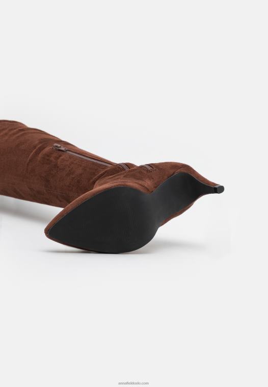 Anna Field kvinner over-the-knee støvler brune P266L2234
