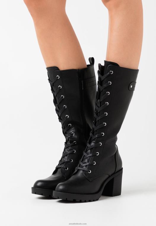 Anna Field kvinner plattformstøvler svarte P266L2220