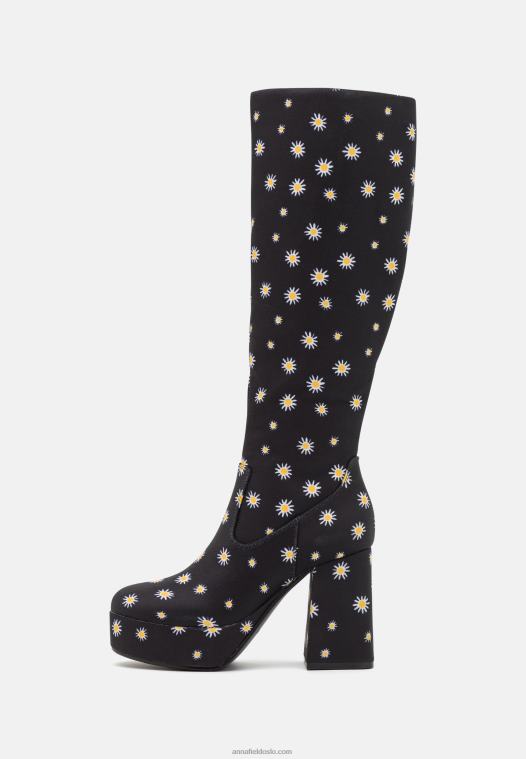 Anna Field kvinner plattformstøvler svarte P266L2250