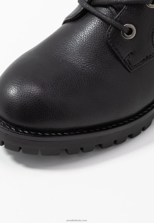 Anna Field kvinner snørestøvler svarte P266L2222