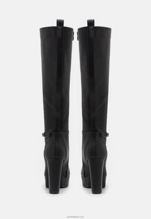 Anna Field kvinner snørestøvler svarte P266L2223