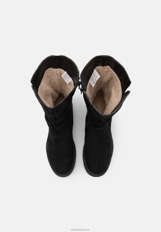 Anna Field kvinner vinterstøvler svarte P266L2192